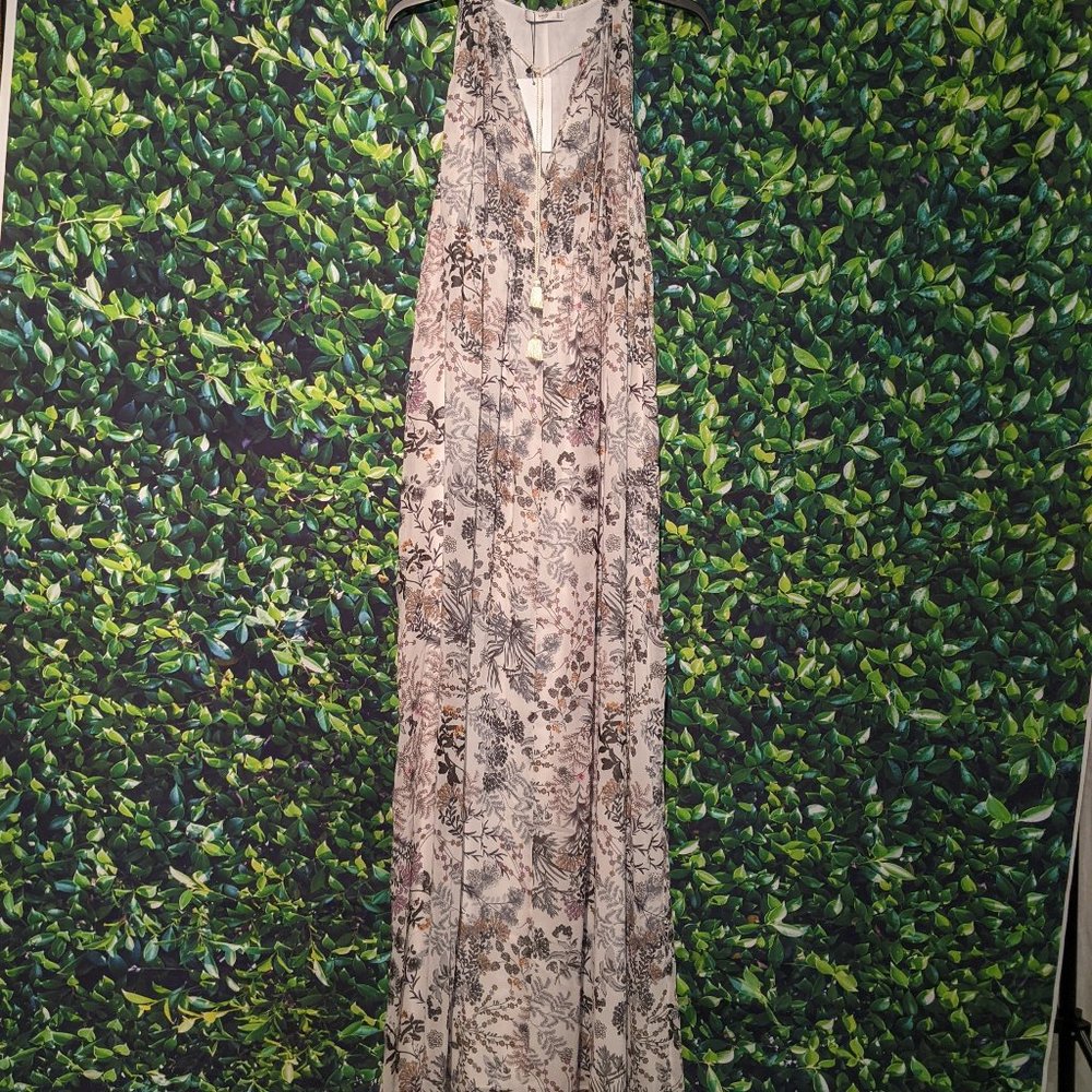 Long Sleeveless Floral Dress